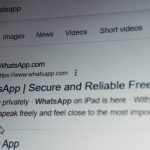 Whatsapp search results on a computer screen.