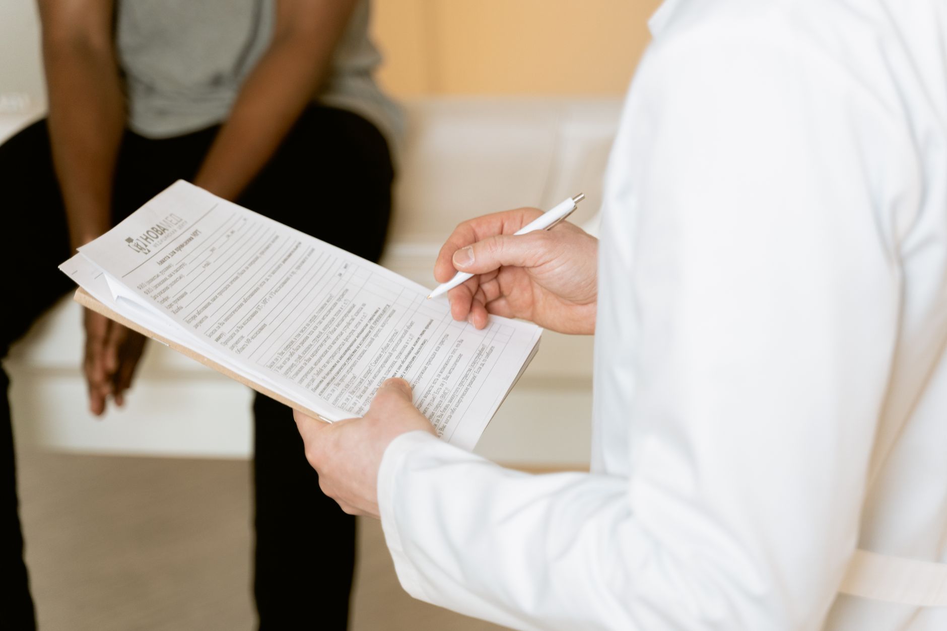 Consultation médicale avec questionnaire de santé